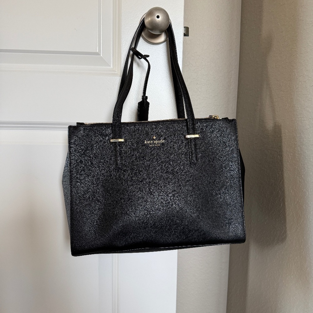 Kate Spade Shoulder - Black Leather with Gold